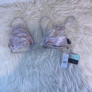 NEW La Hearts Lavender Floral Bikini top L